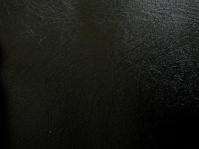BLACK / ZWART LEATHER LEER (DIK) 45CM