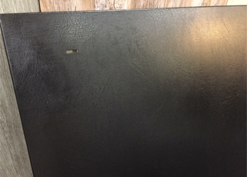 BLACK / ZWART LEATHER LEER (DIK) 45CM