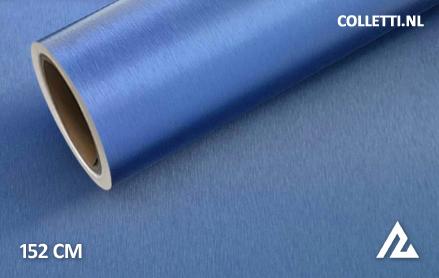 Brushed alu blauw wrapfolie 152CM - COLLETTI.nl