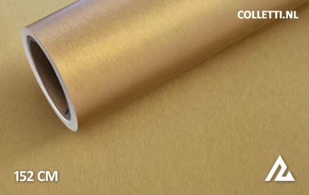 Brushed alu gold wrapfolie 152CM - COLLETTI.nl