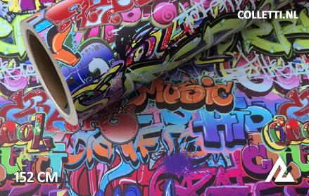 Graffiti kleur wrapfolie 152CM - COLLETTI.nl