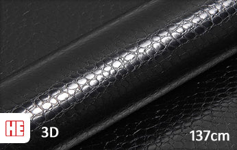 Hexis HX30AL890B Deep Black Alligator Gloss wrapfolie 137CM