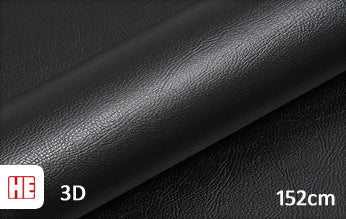 Hexis HX30PG889B Grain Leather Black Gloss wrapfolie 152CM