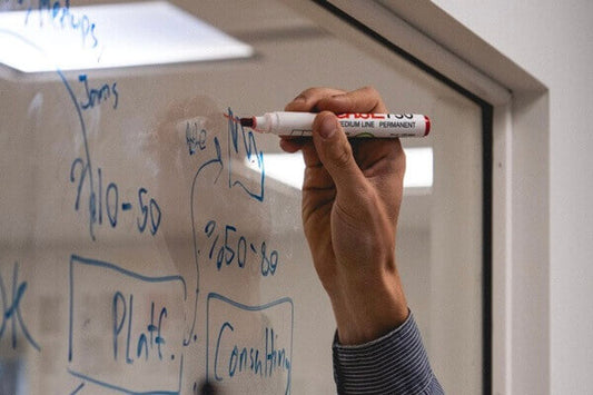 Whiteboard folie transparant glans 137CM x p/M