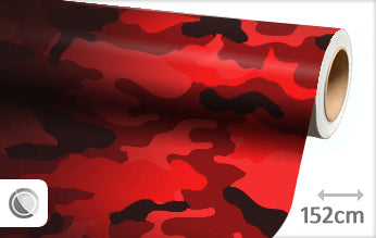 Camouflage rood wrapfolie 152CM - COLLETTI.nl