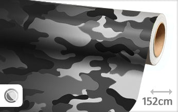 Camouflage zwart wit wrapfolie 152CM - COLLETTI.nl