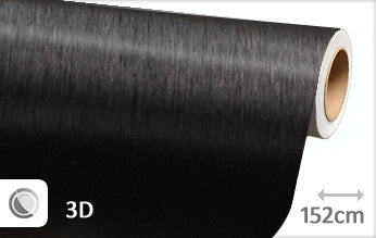 Brushed alu zwart wrapfolie 152CM