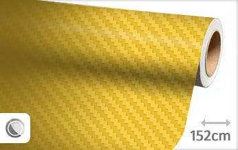 Carbon geel 3D wrapfolie 152CM - COLLETTI.nl