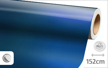 Glans metallic blauw wrapfolie 152CM - COLLETTI.nl