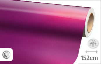 Glans metallic roze fuchsia wrapfolie 152CM - COLLETTI.nl