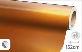 Glans metallic oranje wrapfolie 152CM - COLLETTI.nl