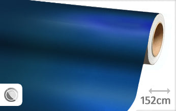 Mat chroom blauw wrapfolie 152CM - COLLETTI.nl