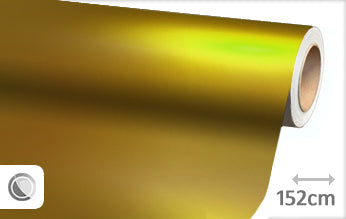 Mat chroom geel wrapfolie 152CM - COLLETTI.nl