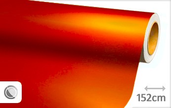 Mat chroom oranje wrapfolie 152CM - COLLETTI.nl