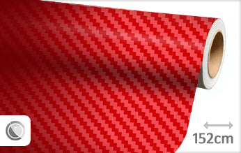 Carbon rood 3D wrapfolie 152CM - COLLETTI.nl