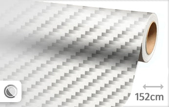 Carbon wit 2D wrapfolie 152CM - COLLETTI.nl