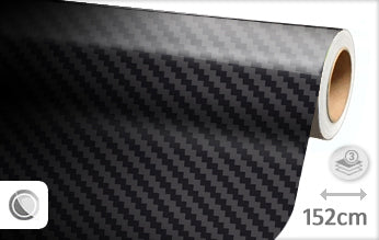 Carbon zwart 5D wrapfolie 152CM - COLLETTI.nl