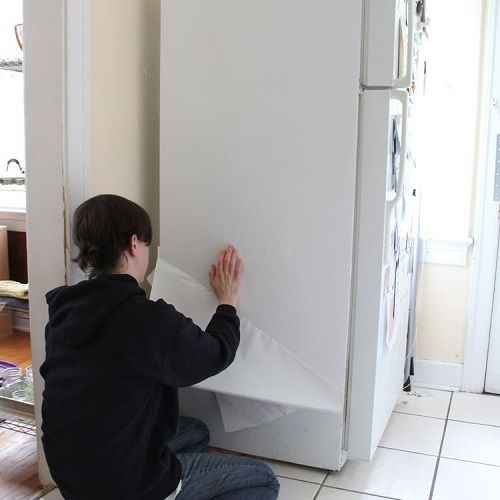 WIT MAT UNI DECO ZELFKLEVEND 90CM - COLLETTI.nl