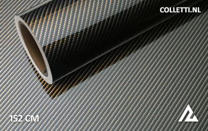 Carbon bruin glans 2D wrapfolie 152CM