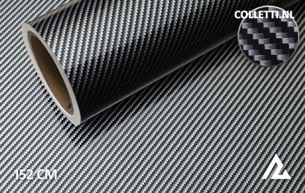 Carbon zwart 2D wrapfolie 152CM - COLLETTI.nl