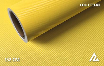 Carbon geel 3D wrapfolie 152CM - COLLETTI.nl