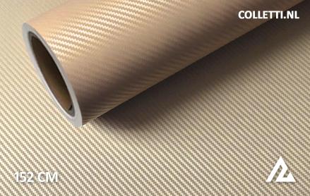 Carbon goud 3D wrapfolie 152CM - COLLETTI.nl
