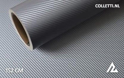 Carbon grijs 3D wrapfolie 152CM