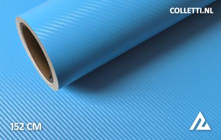 Carbon li. blauw 3D wrapfolie 152CM - COLLETTI.nl