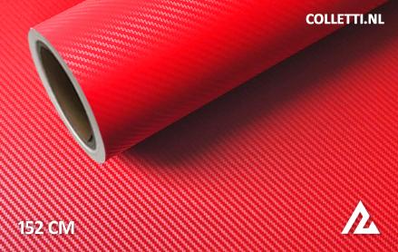 Carbon rood 3D wrapfolie 152CM - COLLETTI.nl