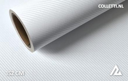 Carbon wit 3D wrapfolie 152CM