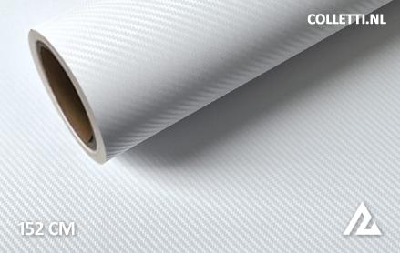 Carbon wit 3D wrapfolie 152CM - COLLETTI.nl