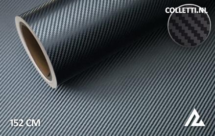 Carbon zwart fijn 3D wrapfolie 152CM - COLLETTI.nl