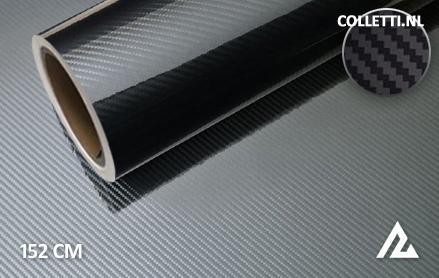 Carbon zwart 5D wrapfolie 152CM - COLLETTI.nl
