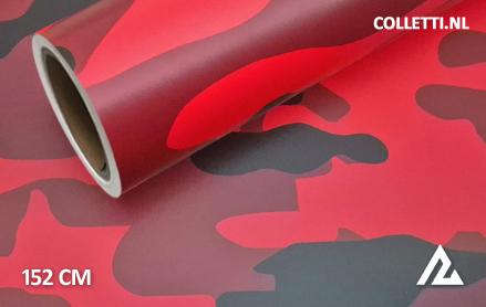 Camouflage rood wrapfolie 152CM - COLLETTI.nl