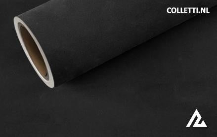 Velours fluweel zwart wrapfolie 152CM - COLLETTI.nl