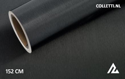 Brushed alu zwart wrapfolie 152CM - COLLETTI.nl