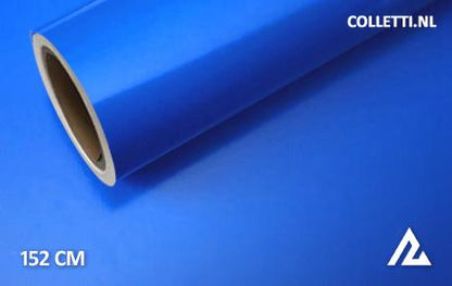 Glans blauw wrapfolie 152CM - COLLETTI.nl