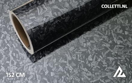 Forged glans zwart carbon wrapfolie 152CM - COLLETTI.nl