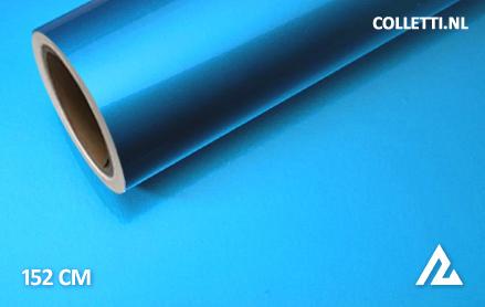 Glans metallic li. blauw wrapfolie 152CM - COLLETTI.nl