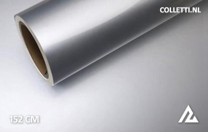 Glans zilver grijs wrapfolie 152CM