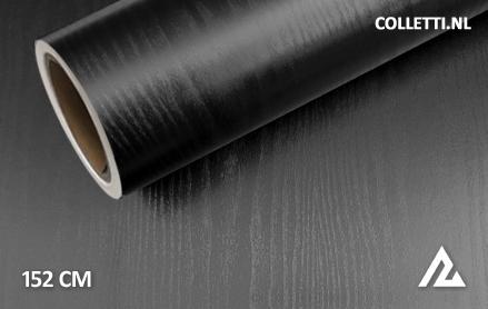 Hout nerf print zwart wrapfolie 152CM