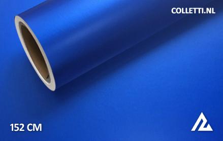 Mat chroom blauw wrapfolie 152CM - COLLETTI.nl