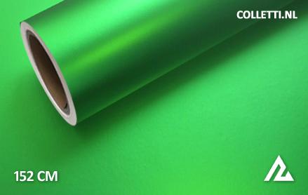 Mat chroom groen wrapfolie 152CM - COLLETTI.nl