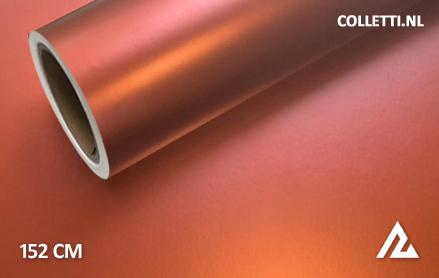 Mat chroom koper bruin wrapfolie 152CM - COLLETTI.nl