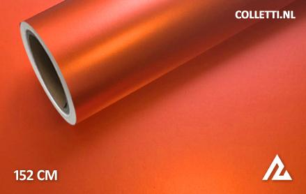 Mat chroom oranje wrapfolie 152CM - COLLETTI.nl