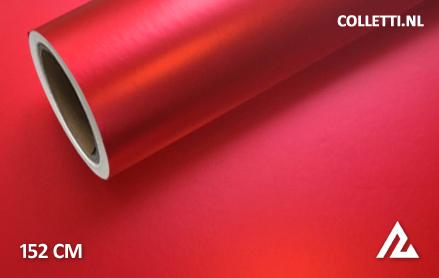 Mat chroom rood wrapfolie 152CM - COLLETTI.nl