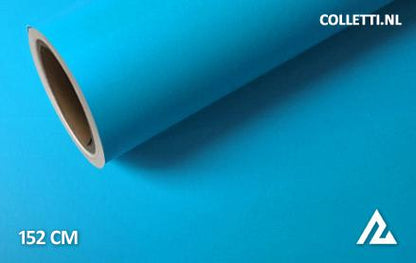 Mat li. blauw wrapfolie 152CM - COLLETTI.nl