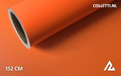 Mat oranje wrapfolie 152CM