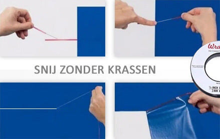 Snijdend wrap tape 60M - COLLETTI.nl