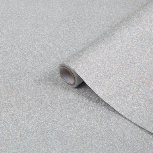 GLITTER FOLIE ZILVER METALLIC 67,5 x 2M - COLLETTI.nl
